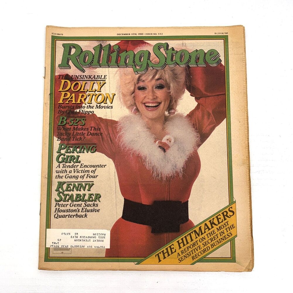 Rolling Stone Magazine December 11 1980 Dolly Parton B-52's Kenny Stabler No.332